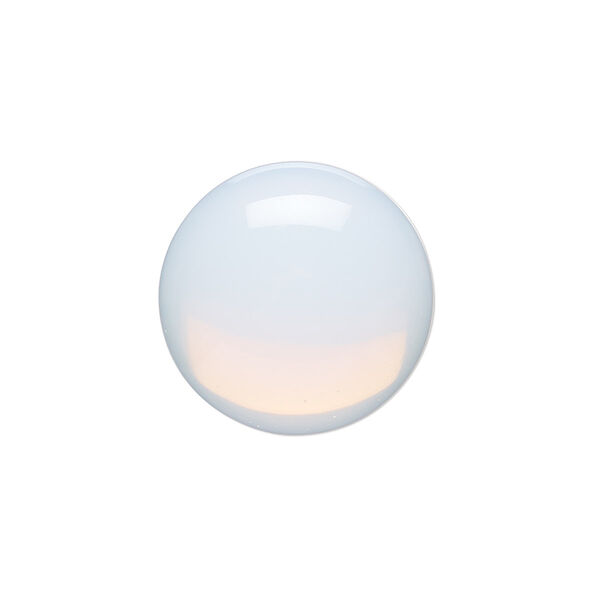 Cabochon, sea "opal" (glass), 20mm calibrated round. Sold per pkg of 4. image number 0