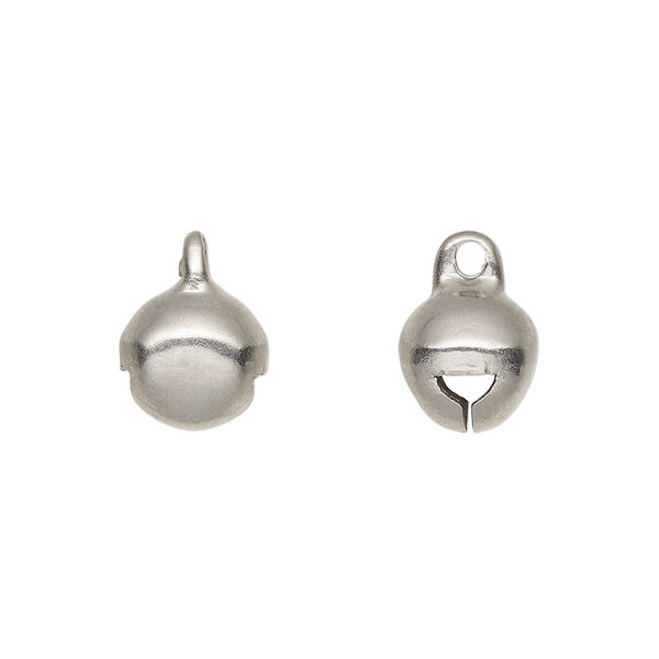 Bell, stainless steel, 10mm round with clapper. Sold per pkg of 10. image number 0