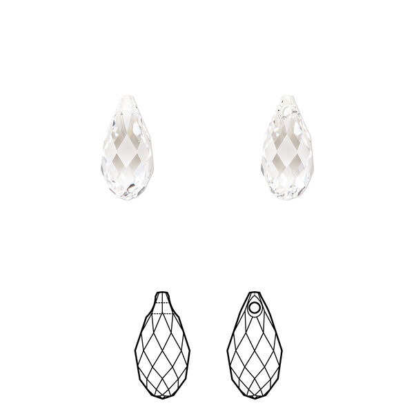 Briolette 24pk crystal, Crystal Passions® 11x5.5mm pendant drop 6010 image number 0