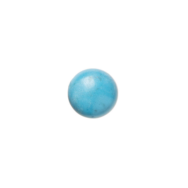 Cabochon, turquoise (assembled), 10mm calibrated round, Mohs hardness 5 to 6. Sold per pkg of 2. image number 0
