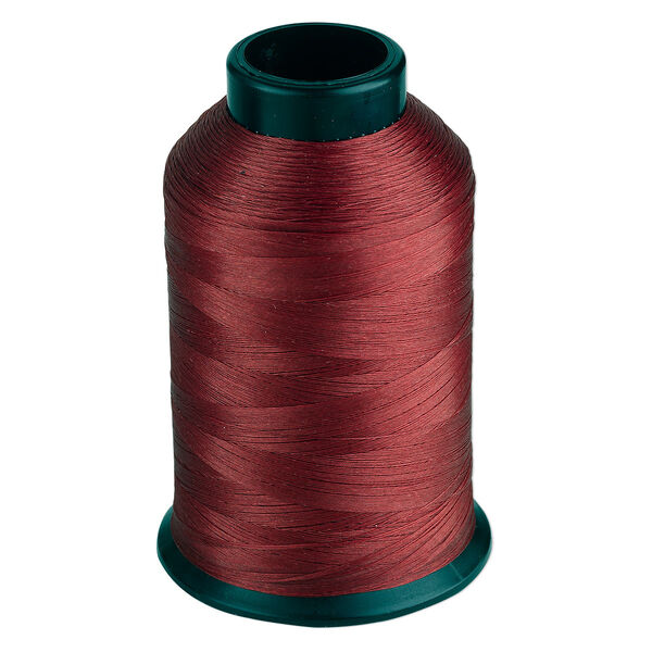 Thread, Nymo®, nylon, red, size B. Sold per 3-ounce spool. image number 0