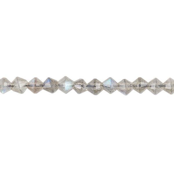 Labradorite 1pkg1, faceted bicone bead natural 15.5-16 inch 4mm image number 0
