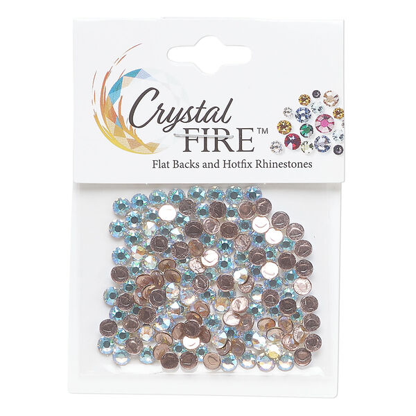 Flat back 1pkg144 crystal AB shimmer, Crystal FIRE&reg;, 3.80-4mm hotfix round SS16 image number 0