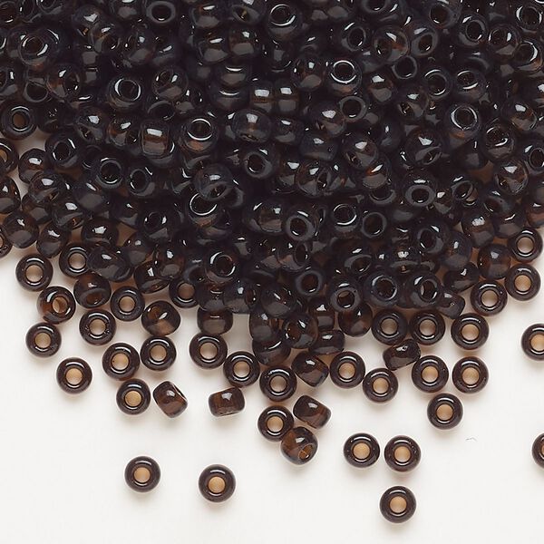 Seed bead, Miyuki, glass, pkg/250g, #8 rocaille, transparent root beer (RR-135). image number 0