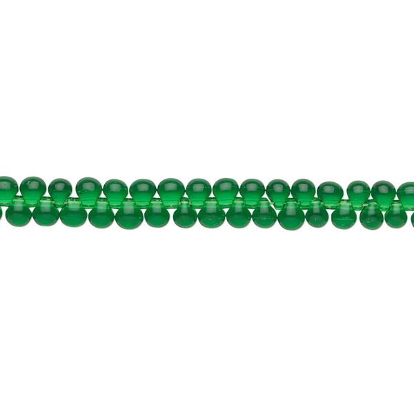 Seed bead, Miyuki, glass, pkg/250g, 3.3x2.8mm mini fringe, transparent green (DP-146). image number 0