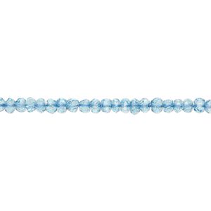 Quartz crystal 1pkg1, hand-cut faceted rondelle bead 13 inch 3x2mm-4x2mm