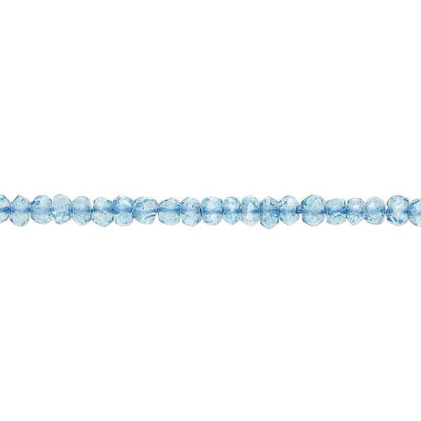 Quartz crystal 1pkg1, hand-cut faceted rondelle bead 13 inch 3x2mm-4x2mm image number 0