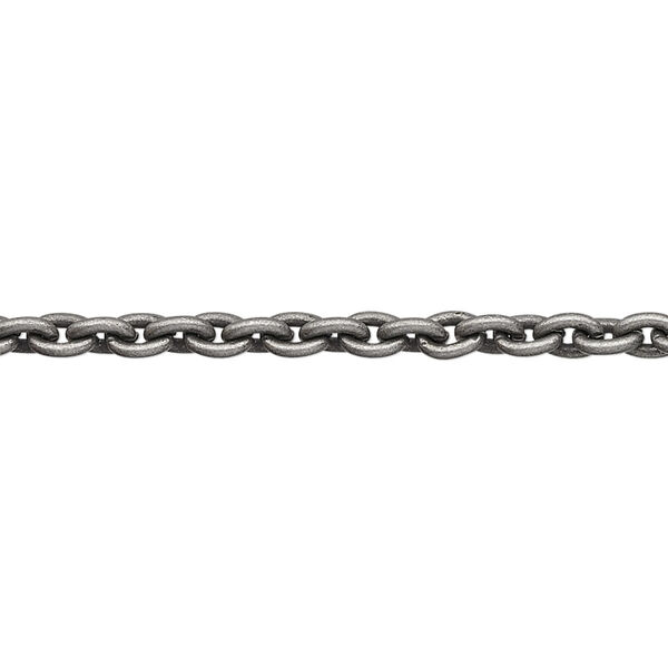 Chain, antique silver-plated steel, 4.8x3.3mm cable. Sold per pkg of 5 feet. image number 0