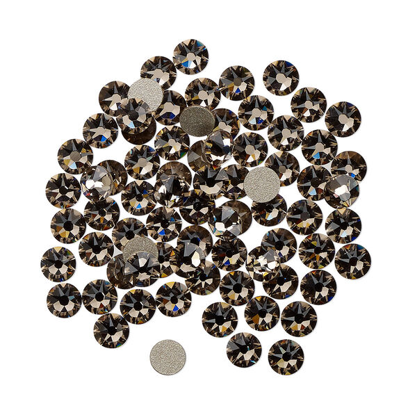 Flat back 144pk greige foil back, Crystal Passions® 3-3.2mm rose round SS12 2088 image number 0