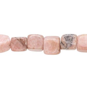 Rhodonite 1pkg1, cube bead natural, 15 inch 8mm