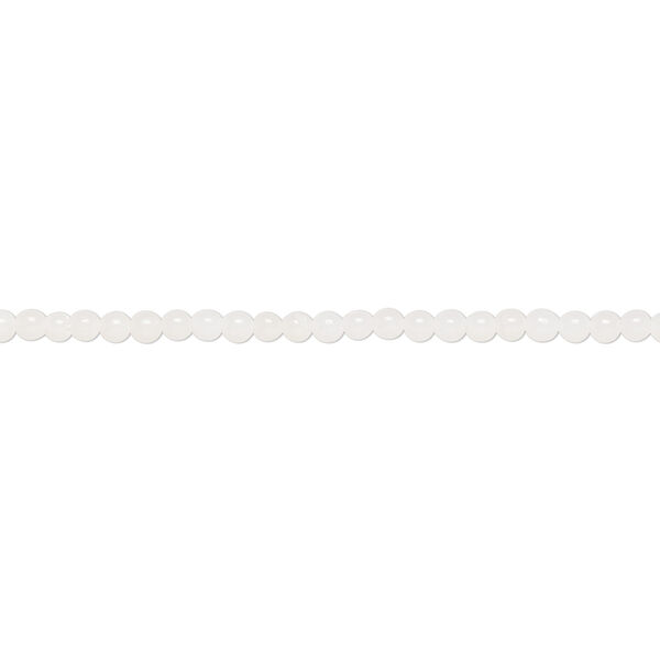 Bead, bamboo coral (bleached), white, 2mm round, B- grade, Mohs hardness 3-1/2 to 4. Sold per 15-1/2" to 16" strand. image number 0