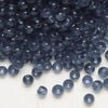 Bead, glass 1pkg4oz, translucent denim, 4mm round. image number 0
