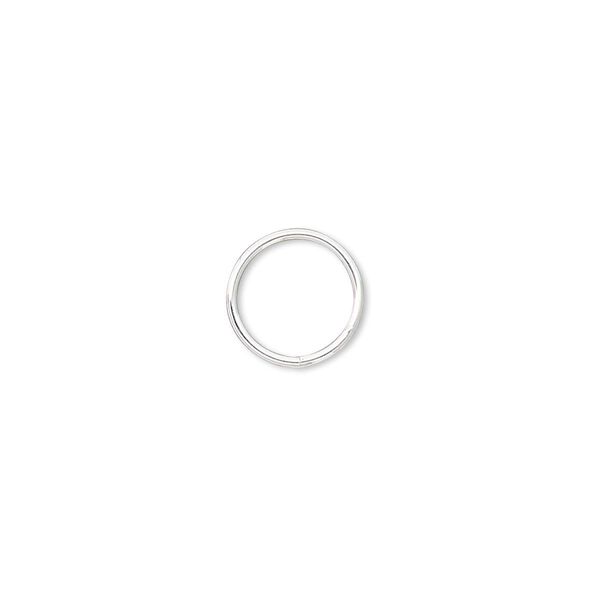 Jump ring, sterling silver-filled, 10mm soldered round, 8.4mm inside diameter, 20 gauge. Sold per pkg of 100. image number 0