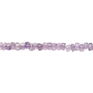 Amethyst 1pkg1, hand-cut tumbled heishi bead natural, 13 inch light to medium 3x2mm-4x3mm