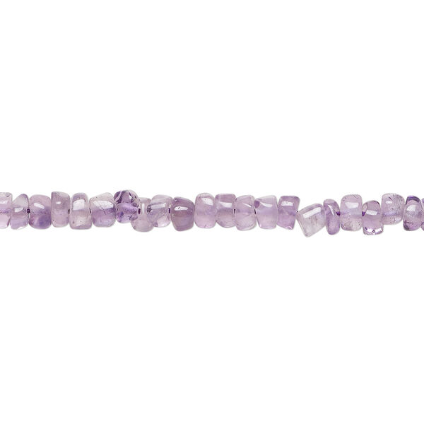 Amethyst 1pkg1, hand-cut tumbled heishi bead natural, 13 inch light to medium 3x2mm-4x3mm image number 0