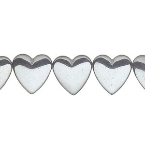 Hemalyke™ 1pkg1, side-drilled heart bead 15.5-16 inch 12mm