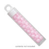 Vial, plastic, clear and white, 2-1/2 x 9/16 inch cylinder with hang tab. Sold per pkg of 10. image number 0