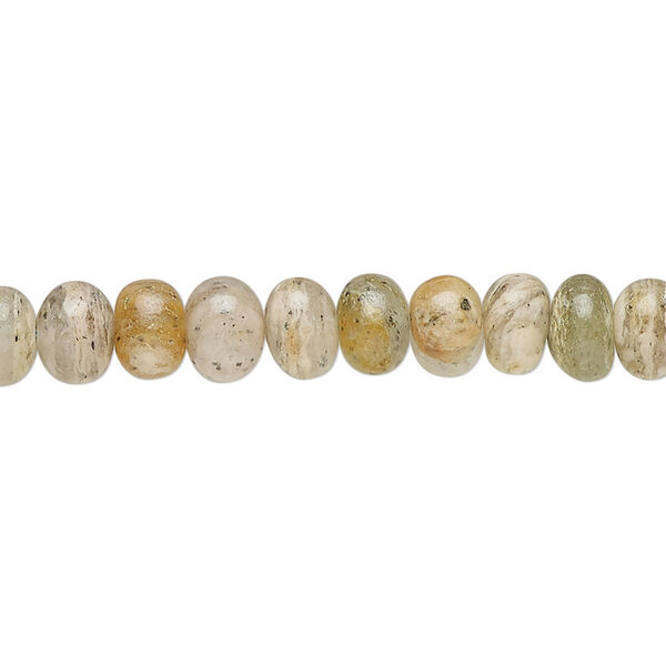 Moss beryl 1pkg1, hand-cut rondelle bead natural 14 inch 6x3mm-7x6mm image number 0