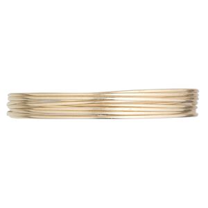Wire, 12Kt gold-filled, full-hard, half-round, 20 gauge. Sold per pkg of 5 feet.