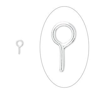 Upeye, sterling silver, 3mm with soldered loop. Sold per pkg of 50.