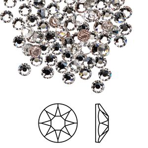 Flat back 144pk crystal foil back, Crystal Passions® hotfix rhinestone 3.8-4mm rose round SS16 2078HF
