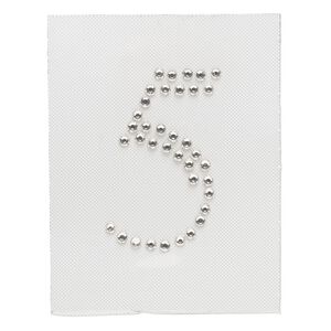 Iron-on transfer 1pk crystal clear, Preciosa Czech crystal 33.5x21mm "5"