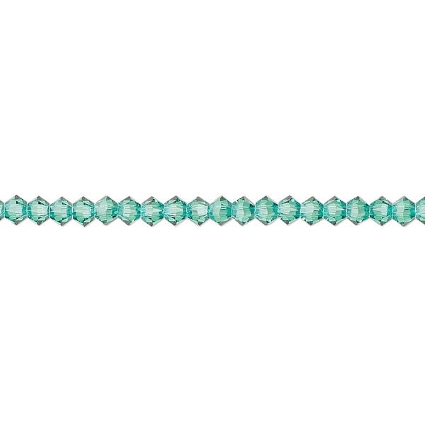 Bead 1pkg1440 Caribbean green, Swarovski&reg; ReCreated&trade;, 3mm XILION faceted bicone 5328 image number 0