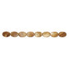 Mother-of-pearl shell 1pkg1, flat oval bead 15 inch brown 29x20mm-30x21mm image number 1