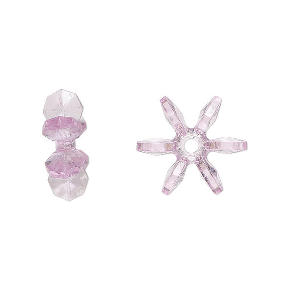 Bead, acrylic, transparent light purple, 14x5mm paddle wheel. Sold per pkg of 500. image number 0