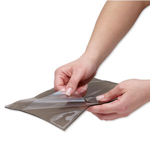 Bead mat, rubber, translucent smoky, 8 x 10-inch double-sided "sticky" rectangle. Sold individually.