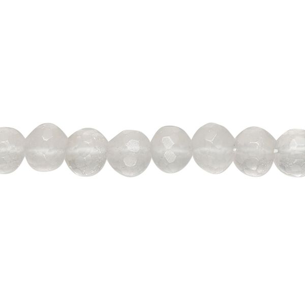 Ice quartz 1pkg1, hand-cut micro-faceted uneven round bead natural 14 inch 6-7mm image number 0