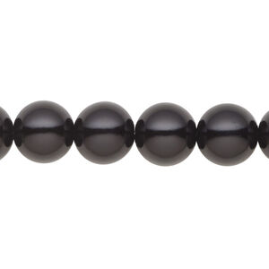 Pearl 1pk black, Celestial Crystal&reg; 10mm round 15.5-16 inch