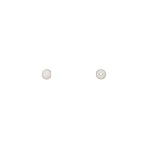 Bead, sterling silver, 3mm stardust round. Sold per pkg of 10.
