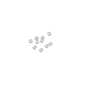 Crimp, sterling silver, 1.6mm tube. Sold per pkg of 10.