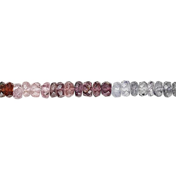 Multi-spinel 1pkg1, hand-cut faceted rondelle bead natural 15.5-16 inch 3x1mm-4x2mm image number 0