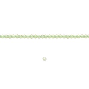 Peridot 1pkg1, hand-cut round bead natural 15.5-16 inch 2mm