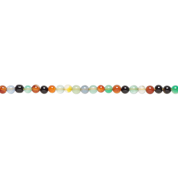 Agate 1pkg1, round bead B grade, 15.5-16 inch 2mm image number 0