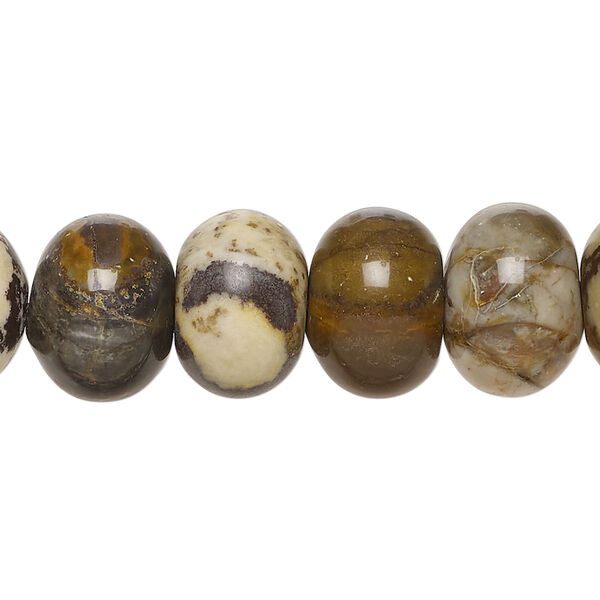 Petrified wood 1pkg1, rondelle bead natural, 15 inch 14x10mm image number 0