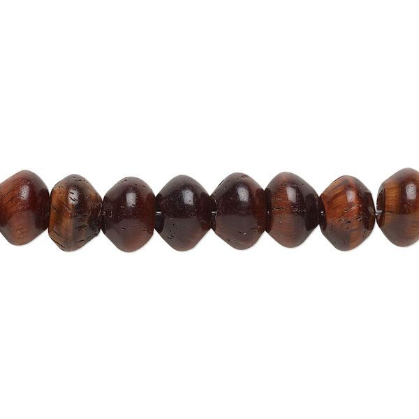 Red tigereye 1pkg10, saucer bead 8x5mm image number 0