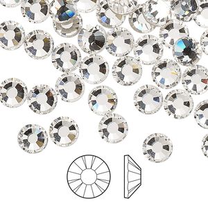 Flat back 288pk crystal foil back, Preciosa MAXIMA Czech crystal hotfix rhinestone 6.32-6.5mm chaton rose round SS30