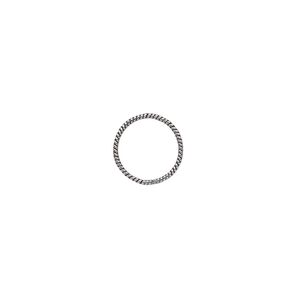 Jump ring, antiqued sterling silver, 11mm soldered twisted round, 9.8mm inside diameter, 20 gauge. Sold per pkg of 2.