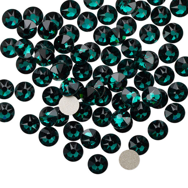 Flat back 144pk emerald foil back, Crystal Passions® 4.6-4.8mm rose round SS20 2088 image number 0