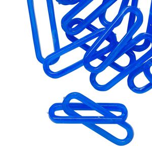 Component, vintage German acrylic, translucent blue, 25x8mm open oval. Sold per pkg of 24.