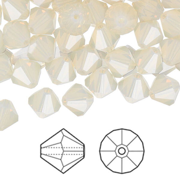 Bead 12pk sand opal, Crystal Passions® 8mm bicone 5301 image number 0