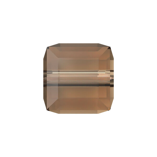 Bead 1pkg288 light smoked topaz, Swarovski® ReCreated™, 4mm cube 5601 image number 0