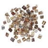 Mother-of-pearl shell 1pkg2oz, triangle tube bead, mix multi-tan and brown 5x5mm-13x9mm image number 1
