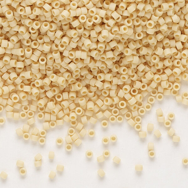 Seed bead, Delica®, glass, pkg/50g, #11 round, opaque matte pear (DB-1581). image number 0