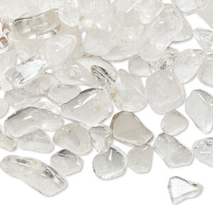 Quartz crystal 1pkg1, hand-cut undrilled inlay chip natural 1 lb mix mini