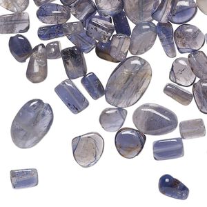 Iolite 1pkg1, hand-cut top-drilled / center-drilled mixed shape bead natural 1 oz mix 5x4mm-12x8mm