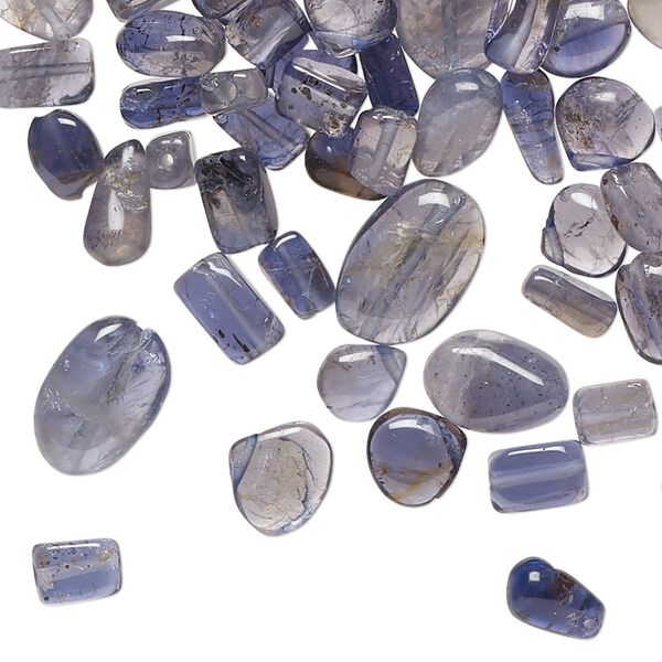 Iolite 1pkg1, hand-cut top-drilled / center-drilled mixed shape bead natural 1 oz mix 5x4mm-12x8mm image number 0